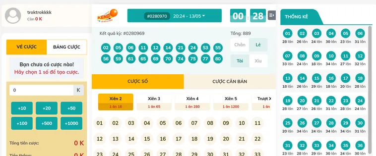 Game Nhanh Max Keno Tại Bin88 Trò Chơi Quay Số Đẳng Cấp Với Thưởng Khủng