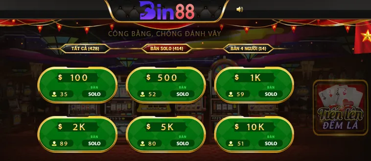 Tiến Lên Đếm Lá Tại Bin88 Sân Chơi Bài Dân Gian Đẳng Cấp Nhất Hiện Nay